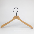 Luxury beech wood coat clothes wooden hanger,wooden clothes hanger parts, wooden hanger with long hook